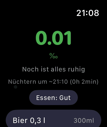 BarCount Dashboard mit BAK-Anzeige
